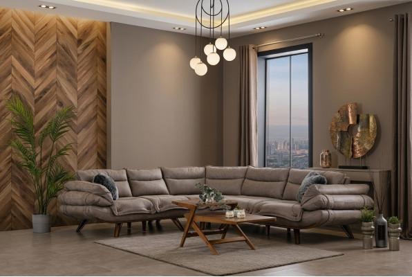 Ecksofa L Form Sofa Couch Polster Sofas Wohnlandschaft Stoffsofa Eckcouch Textil