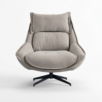 Drehbarer Sessel Luxus Ohrensessel Loft Möbel Design Stuhl Einsitzer Sofa Couch
