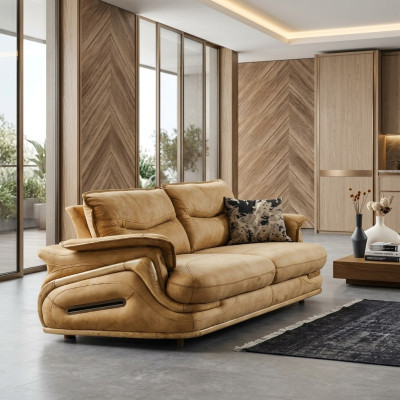 Sofa 3 Sitzer Luxus Möbel Wohnzimmer Klassischer Dreisitzer Design Italienisch