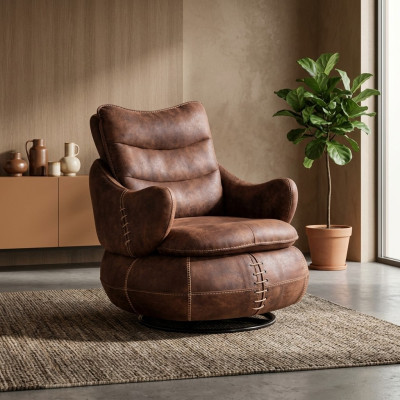 Sessel Sitz Klassisch Design Wohnzimmer Polster Einsitzer Leder Stil Möbel Luxus