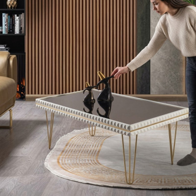 Couch Tisch Kaffee Tische Wohnzimmer Massiv Beistell Luxus Couchtisch