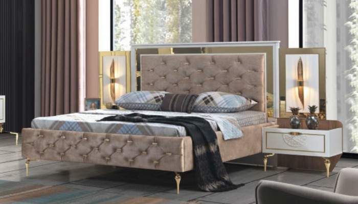 Chesterfield Bett Polster Design Luxus Doppel Hotel Italienische
