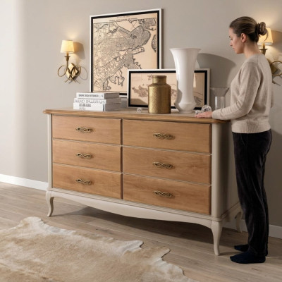 Kommoden Holz Schränke Möbel Anrichte Kommode Sideboard Schrank Klassische neu