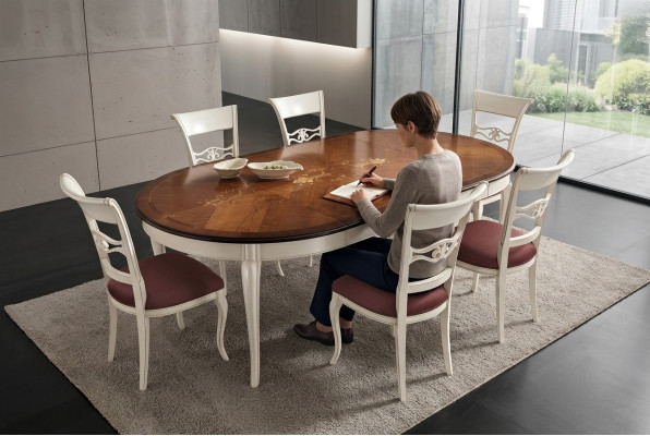 Echtholz Stühle Esszimmer Design Stuhl mit geschnitzten Mustern Lehnstuhl Möbel