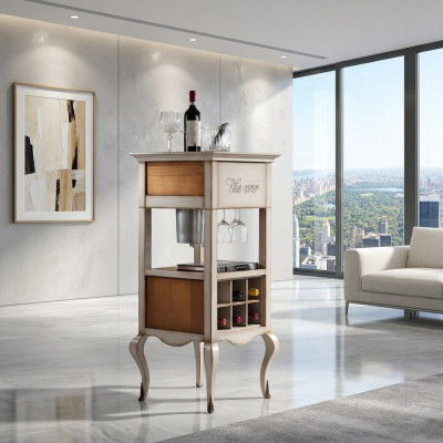 Hausbar Barschrank Bar Tisch Regal Weinregal Weinschrank Luxus Schrank Vitrine