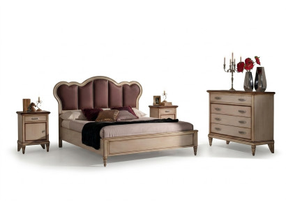 Bett Nachttisch Kommode Schlafzimmer Set Design Klassisch Luxus Betten Neu