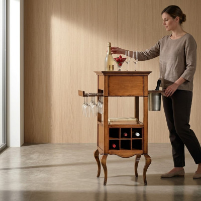 Bar Schrank Weinschrank Kommoden Holz Vintrine Hausbar Hotel Qualität Zimmerbar