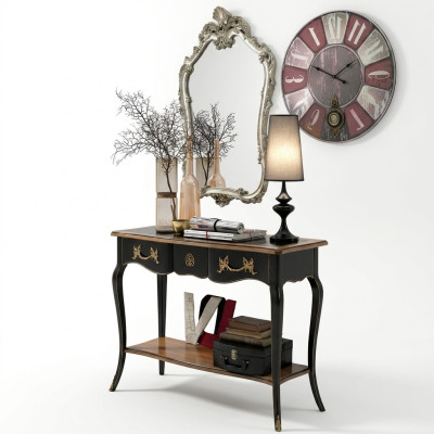 Konsolen Tisch Kommode mit Spiegel Luxus Klasse Möbel Set Stil Modern 2tlg. Neu