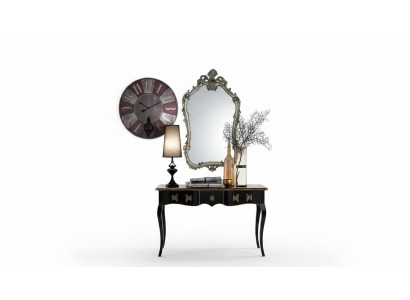 Spiegel Klassischer Wandspiegel Holz Design Silber Wohnzimmer Italien Möbel