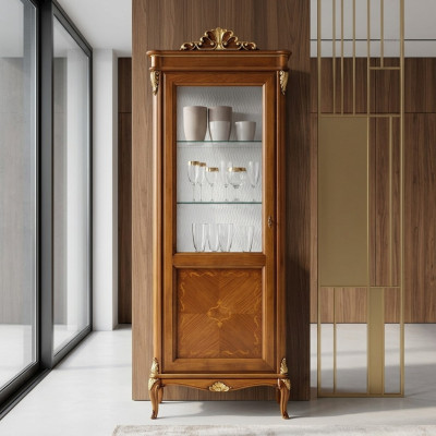 Wohnzimmer Anrichte Glas Schrank Vitrine Esszimmer Anrichte Holz Schränke Möbel
