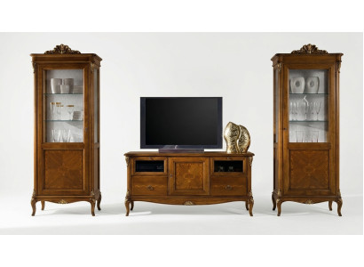Wohnzimmer 2x Vitrine Wohnzimmer Schränke Design tv Modern Vitrinen Set 3tlg