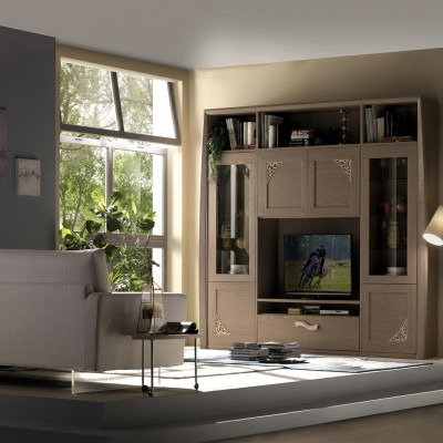 Wohnwand Schrank Vitrine Holz Wohnzimmer Möbel tv Schrankwände Design Vitrinen