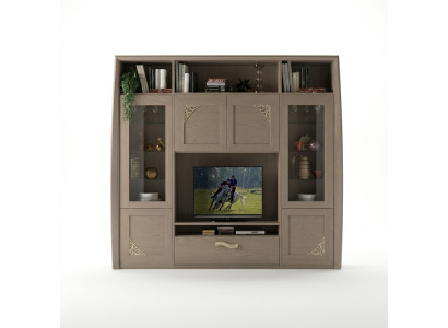 Wohnwand Schrank Vitrine Holz Wohnzimmer Möbel tv Schrankwände Design Vitrinen