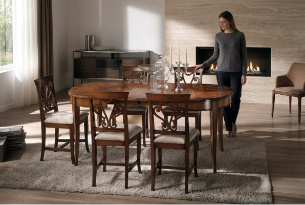 Möbel Einrichtung Gruppe Tisch + 4 Stuhl Set 5tlg. Esstisch Garnitur Esszimmer