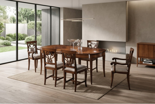 Möbel Einrichtung Gruppe Tisch + 4 Stuhl Set 5tlg. Esstisch Garnitur Esszimmer