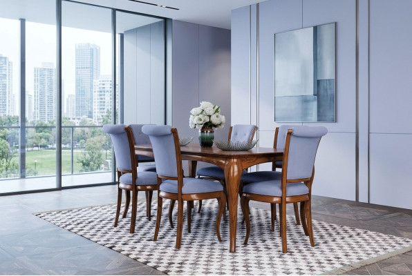 Stühle Wohnzimmer Esszimmer Lehnstuhl Polsterstuhl ohne Armlehne Luxus Sessel