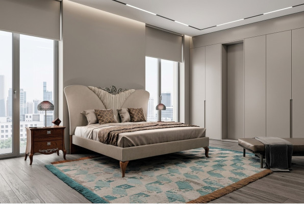 Schlafzimmerset Komplettes Bett 2x Nachttisch 3tlg. Set Design Luxus Komplettsets