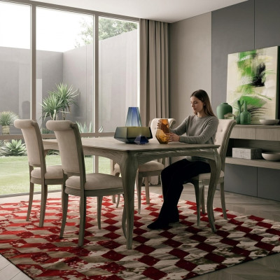 Möbel Einrichtung Gruppe Tisch + 4x Stuhl Set 5tlg. Esstisch Garnitur Esszimmer