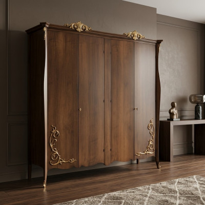 Kleiderschrank Schrank Holzschrank Schlafzimmer Massive Möbel Italien Echtholz