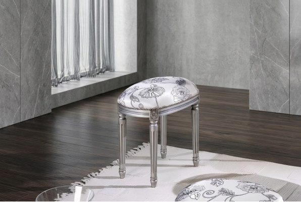 Polster Bank Fußhocker Ottomane Sitzhocker Sitzpouf Wohnzimmer Designer Hocker