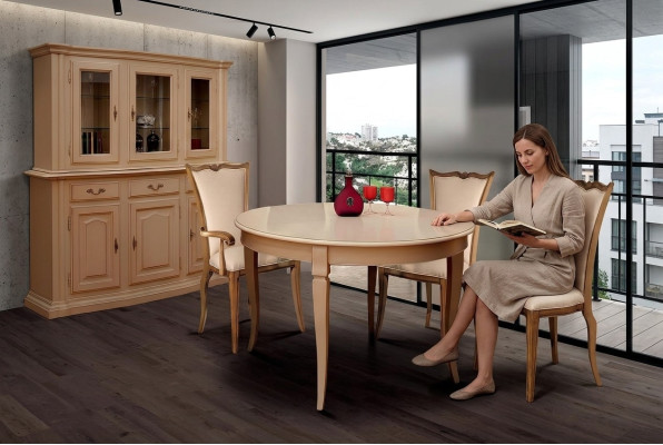 Esszimmer Tische Runde Möbel Esstisch Luxus Rund Tisch Massiv Holz Italien Neu