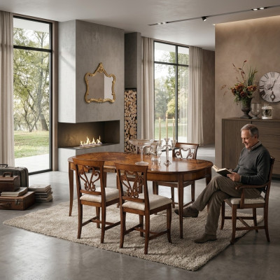 Esstisch + 4x Stühle Stuhl Esszimmer Set Ess Gruppe Modern Tisch Tische Garnitur