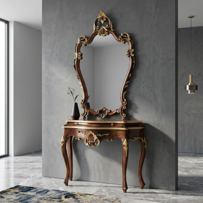 Konsolentisch Spiegel Sideboard Set Neu Holz Italienische Möbel Stil StileElisa