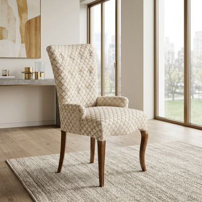 Lehnstuhl Polsterstuhl Armlehne Luxus Sessel Stuhl Stühle Wohnzimmer Esszimmer