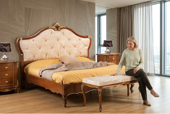 Bett Möbel Doppelbett Naturholz Schlafzimmer Möbel Design Betten Möbel Italien