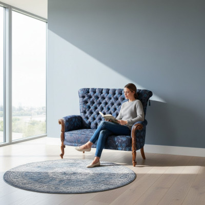 Italien Sessel Sofa Polsterung Design Textil Einsitzer Polsterung Sitz Sofas 1er