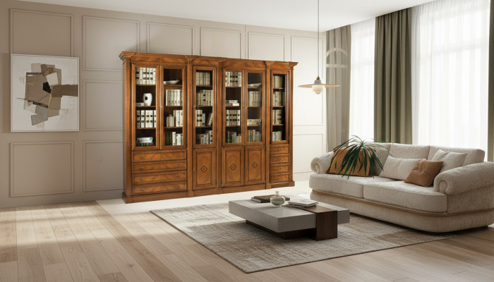 Bücher Regal braun Vitrinen Schrank Bücherschrank Vitrine Bücherregal Regale Neu