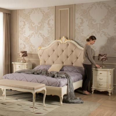 Bett Möbel Doppelbett Naturholz Schlafzimmer Möbel Design Betten Möbel Italien