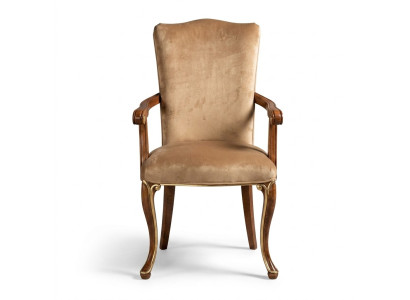 Stuhl 1 Sitzer Esszimmer Holz Sessel Italien Möbel Design Klassische Lehnstühle