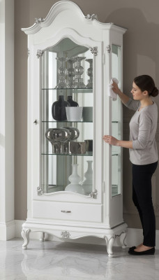 Vitrinen Glas Schrank Italienische Möbel Vitrine Wohnzimmer Anrichte Schränke