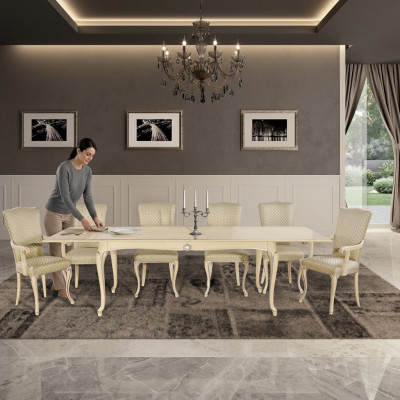 Esstisch Tisch Holz xxl Italienische Möbel Esszimmer Tische Esstische 280cm big