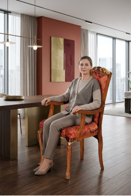 Lehnstühle Klassische Stühle Esszimmer Italienische Möbel Holz Luxus Stuhl Neu