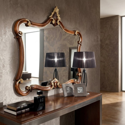 Italienischer Wandspiegel Klassischer Spiegel Möbel Holz Luxus Einrichtung Neu