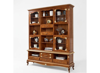 Bücher Regal braun Vitrinen Schrank Bücherschrank Vitrine Bücherregal Regale Neu
