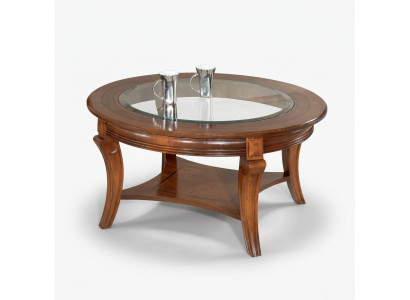 Couchtisch Holztisch Design Tische Italienische Möbel Glastisch Rund Tisch Braun