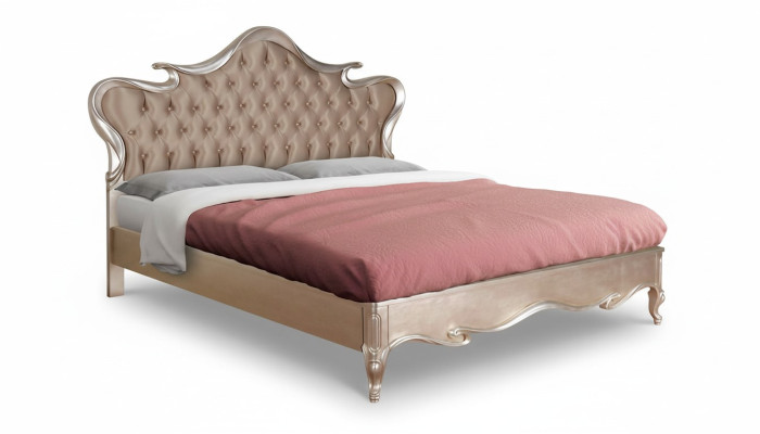 Chesterfield Bett Polster Design Luxus Doppel Hotel Betten Italienische Holz Neu