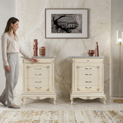 Kommode Holz Sideboard Schrank Schränke Italien Kommoden Wohnzimmer Hochschrank