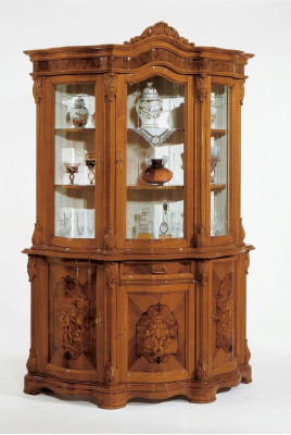 Vitrine Italienische Luxus Möbel Vitrinen Anrichte Schrank Glas Design Schränke