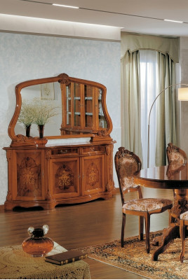 Kommoden Italienische Möbel Massiv Spiegel 2tlg Kommode Sideboard Schrank Holz