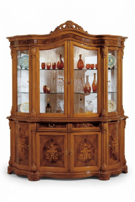 xxl Vitrinen Glas Schrank Echtholz Vitrine Anrichte Italienische Möbel Schränke