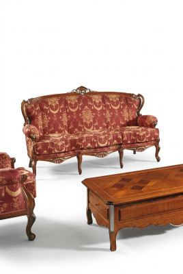 Klassischer 3 Sitzer Couch Sofa Couch Polster Sofas Couchen Barock Sofa