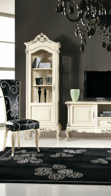 Klassische Wohnwand Set Vitrine rtv Sideboard Vitrinen Schrank Schränke 3tlg.
