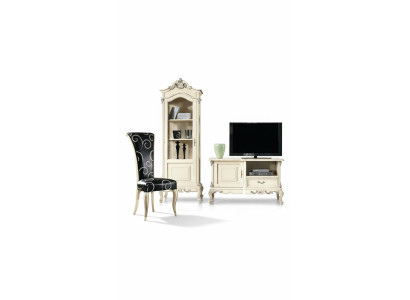 Klassische Wohnwand Set Vitrine rtv Sideboard Vitrinen Schrank Schränke 3tlg.