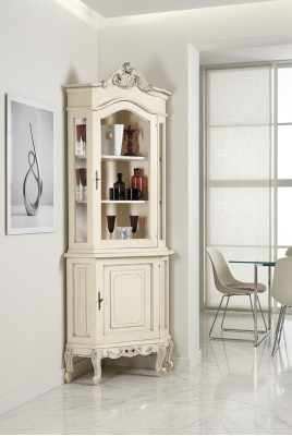 Schränke Holz Vitrinen Glas Schrank Echtholz Vitrine Wohnzimmer Möbel Anrichte