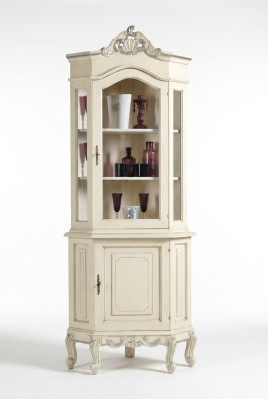 Schränke Holz Vitrinen Glas Schrank Echtholz Vitrine Wohnzimmer Möbel Anrichte
