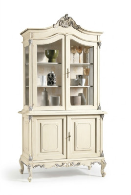 Vitrine Italienische Luxus Möbel Vitrinen Anrichte Schrank Glas Design Schränke